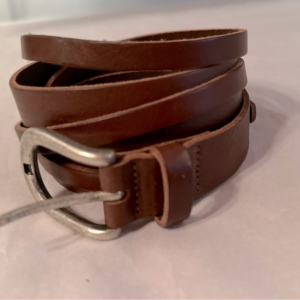 Brown leather belt